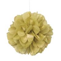 Gold Mini Puff Tissue Decorations 3ct