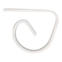 White Plastic Table Cover Clips 4ct