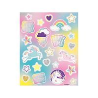 4 Sheets Unicorn Party Stickers
