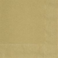 Gold Solid Luncheon Napkins 40ct