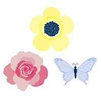 Pastel Floral Paper Cutout Decorations 6ct