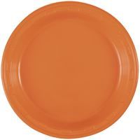 50 PMPKN ORNG 10" PLSTC PLT