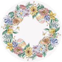 Bunny Friends Round Paper Placemats 8ct