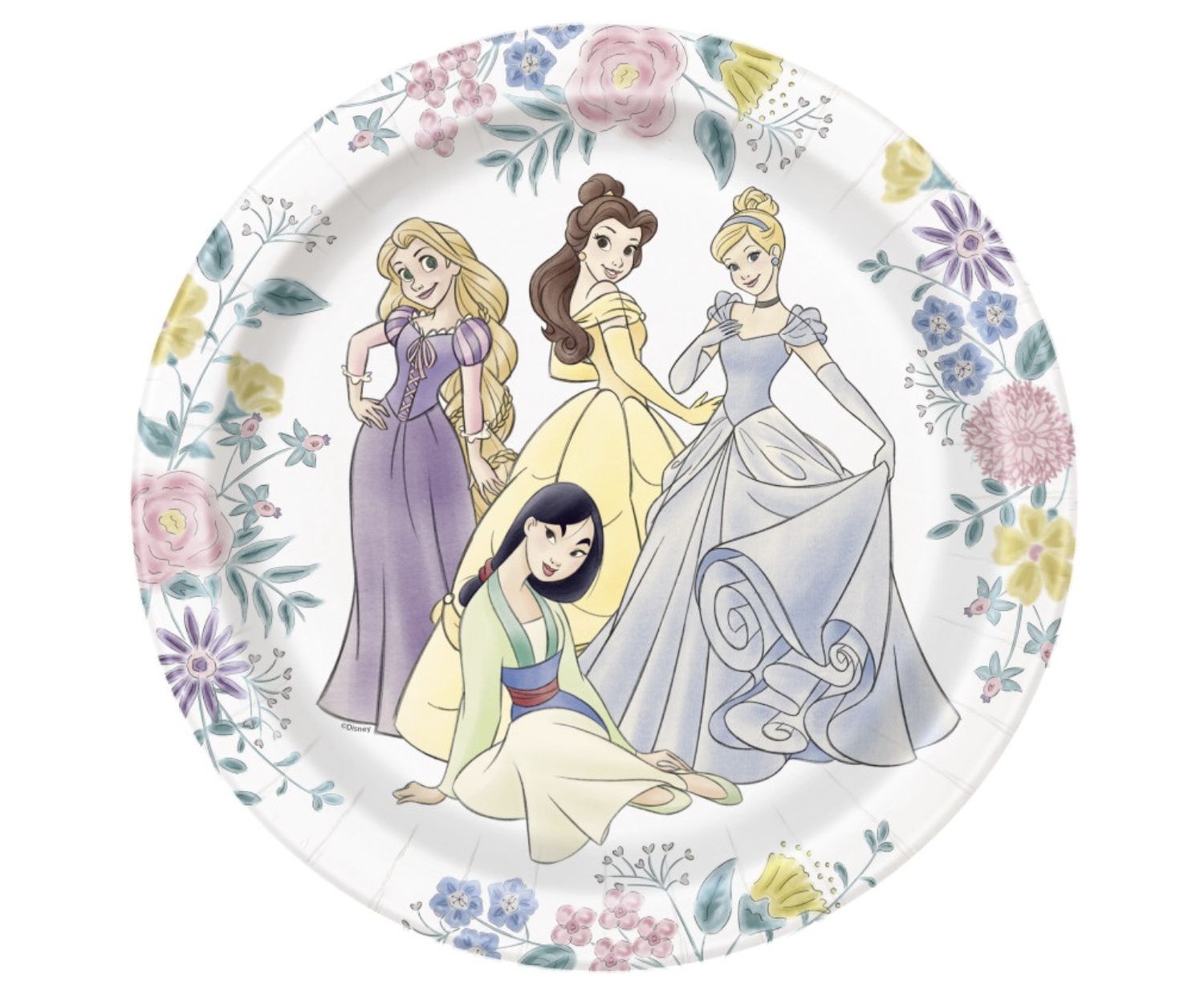 Disney Princess Round 9" Dinner Plates 8ct
