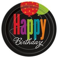 Birthday Cheer Round 7" Dessert Plates 8ct