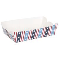 Classic Americana Paper Hot Dog Trays 8ct
