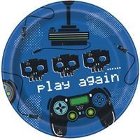 Gamer Birthday Round 7" Dessert Plates 8ct
