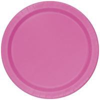 Hot Pink Solid Round 9" Dinner Plates 8ct