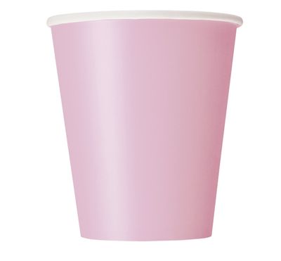 Lovely Pink Solid 9oz Paper Cups 8ct