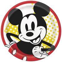 Disney Mickey Mouse Round 9" Dinner Plates 8ct