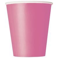 Hot Pink Solid 9oz Paper Cups 8ct