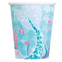 8Ct 9Oz Mermaid Paper Cup