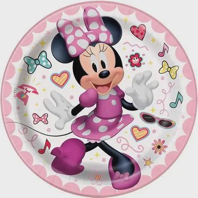 8Ct 7" Iconic Minnie Plate