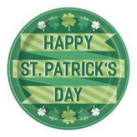 Lucky Clover St Patrick's Day Round 9" Dinner Plates  8ct