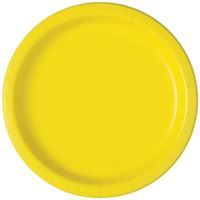 Neon Yellow Solid Round 9" Dinner Plates 8ct