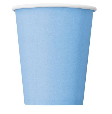 Powder Blue Solid 9oz Paper Cups 8ct