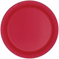Ruby Red Solid Round 9" Dinner Plates 8ct