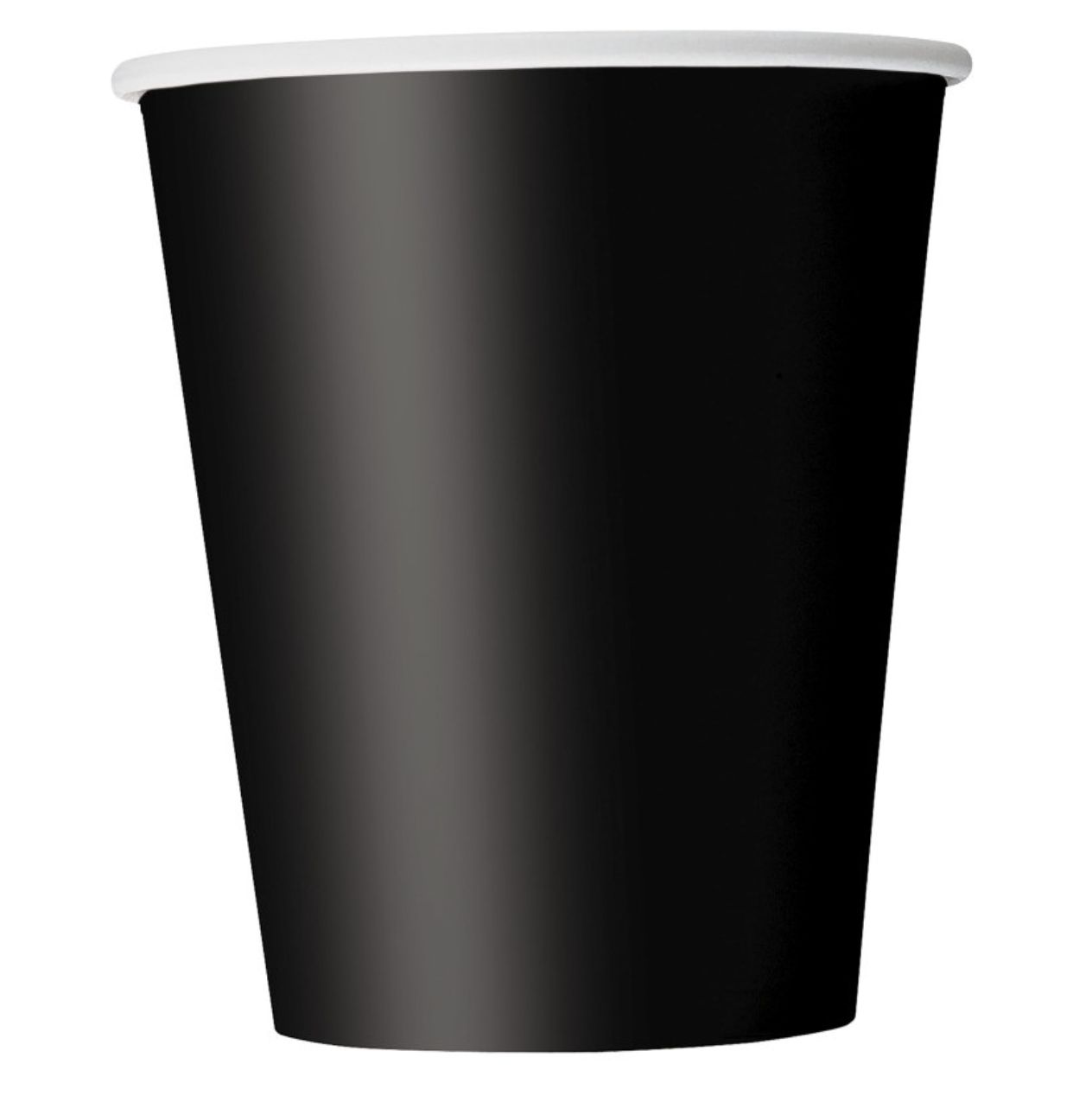 Midnight Black Solid 9oz Paper Cups 8ct