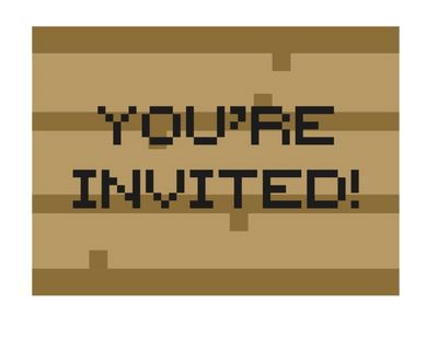 Minecraft Invitations 8ct