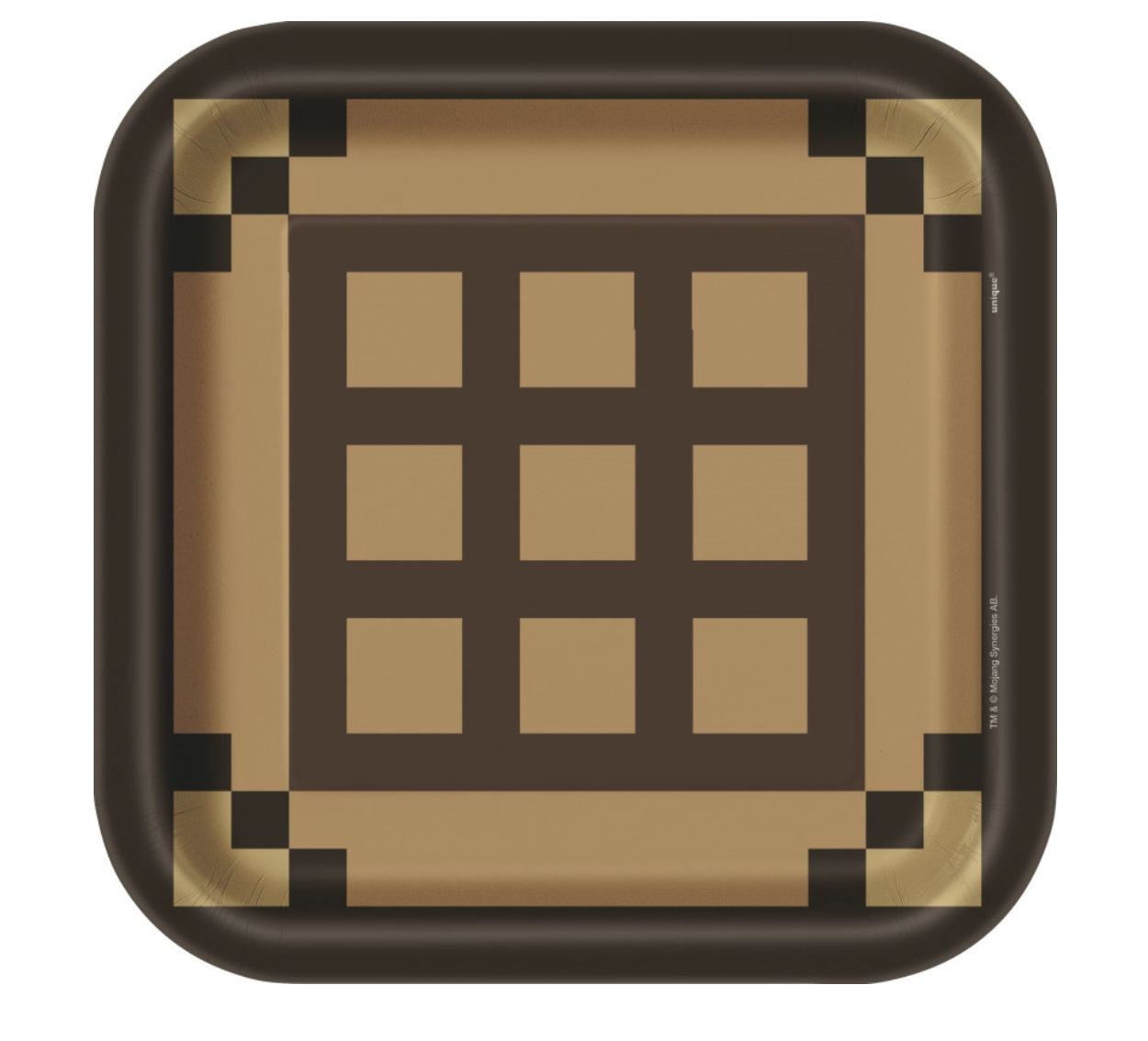 Minecraft Square 9" Dinner Plates 8ct