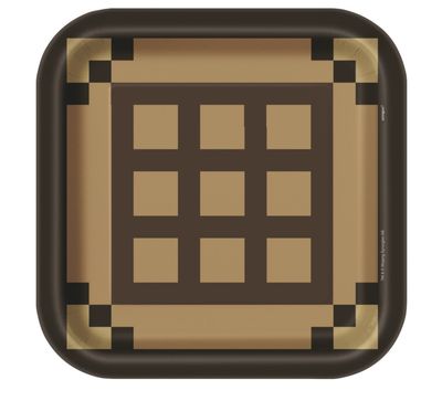 Minecraft Square 9" Dinner Plates 8ct