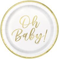 8 O BBY GLD BBY SHWR 9" PLT-FS