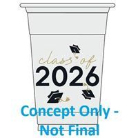 8 PARTY GRAD 16OZ PLS PTY CUP