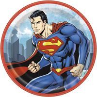 Superman Round 7" Dessert Plates 8ct