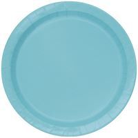 Terrific Teal Solid Round 7" Dessert Plates 8ct