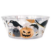 Bats and Boos Halloween Plastic Bowl