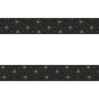 Black &amp; Gold Spider Web Rectangular Plastic Table Cover  54" x 84"