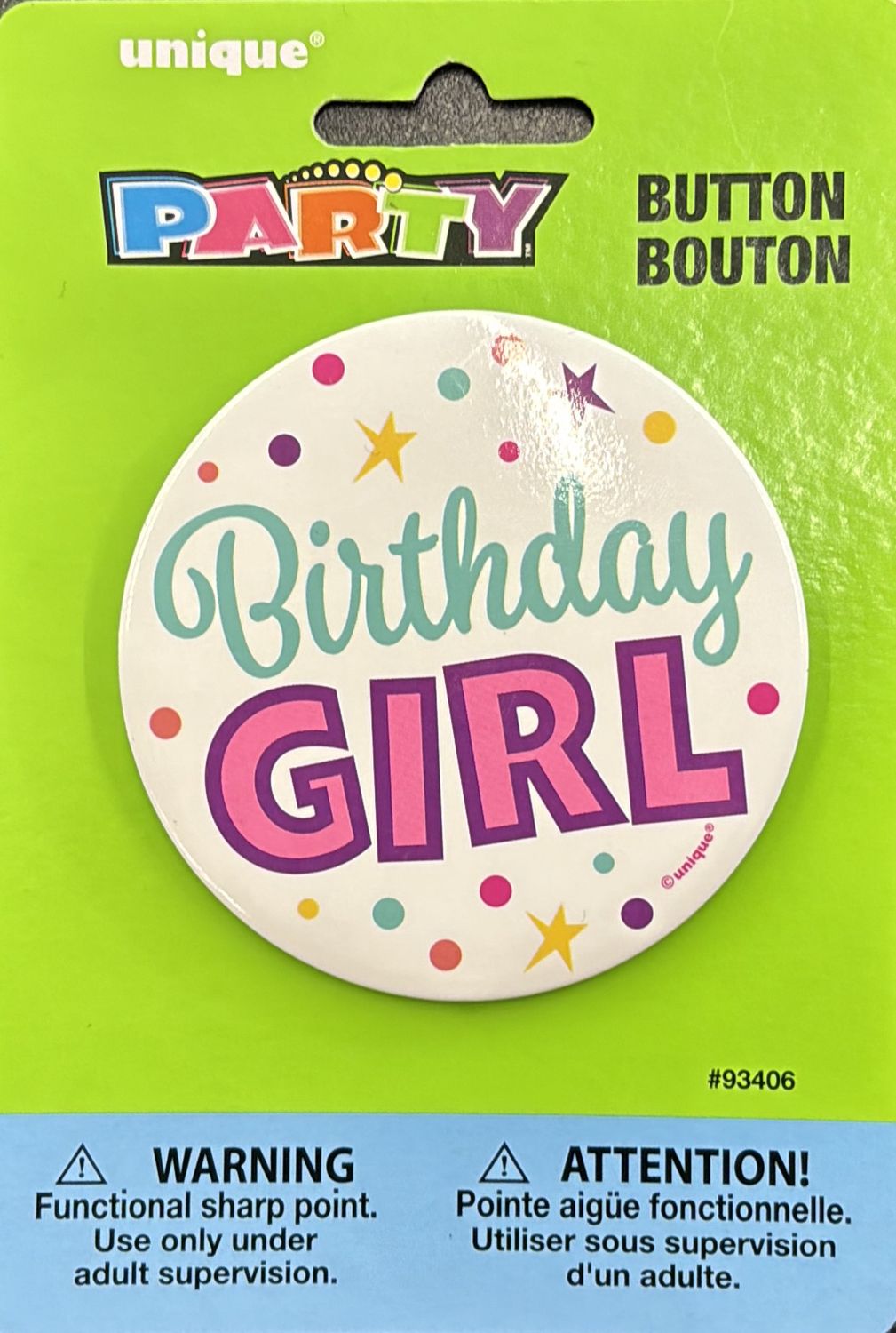 Birthday Girl Button 3"
