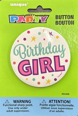 Birthday Girl Button 3"