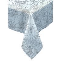 Clear Spider Web Rectangular Plastic Table Cover  54" x 108"