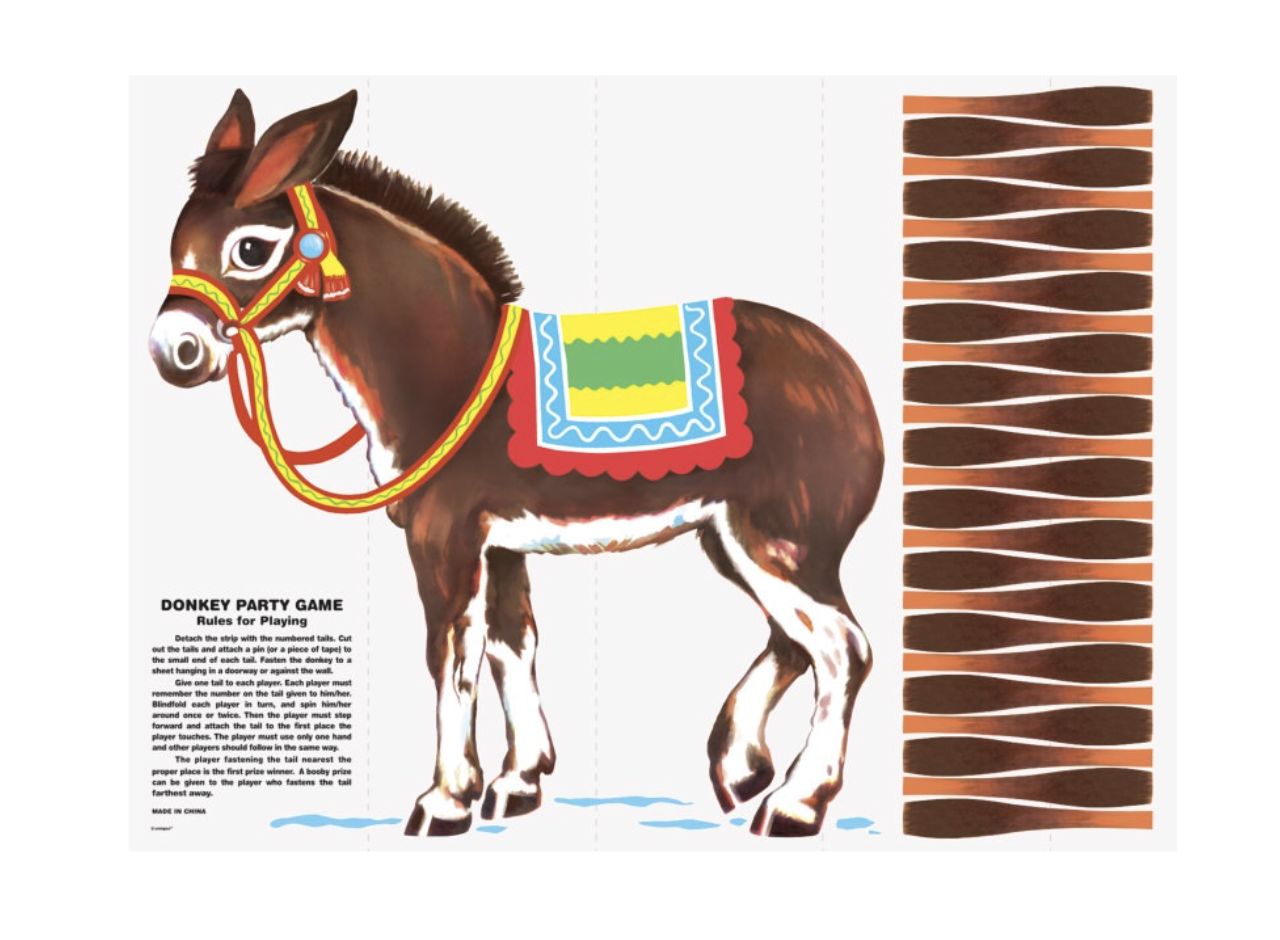 Pin the Tail on the Donkey Party Game