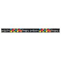 Colorful Balloons Happy Birthday Banner 12ft