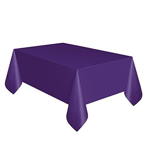 54X108" Deep Purple Plastic Table Cover