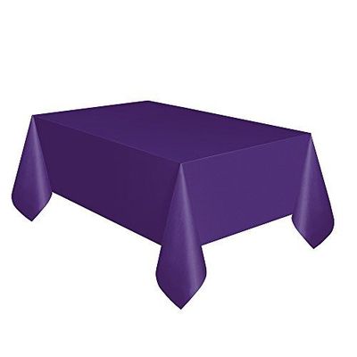 54X108" Deep Purple Plastic Table Cover