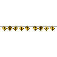 Construction Party Zone Block Banner