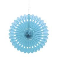 Powder Blue Solid 16" Tissue Paper Fan