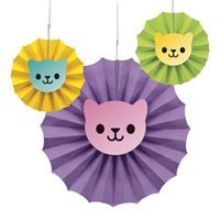 3 Pieces Gabby's Dollhouse Paper Fan Kit