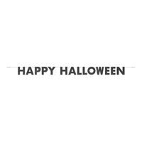 Black Glitter "Happy Halloween" Banner 9 ft