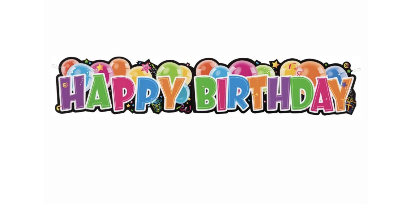 Happy Birthday Giant Jointed Banner 4.5 ft