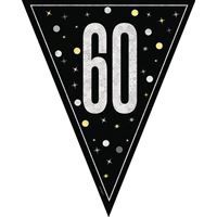 GLITZ 60 Black Flag Banner 9 ft Prismatic Plastic