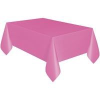 Hot Pink Solid Rectangular Plastic Table Cover  54" x 108"