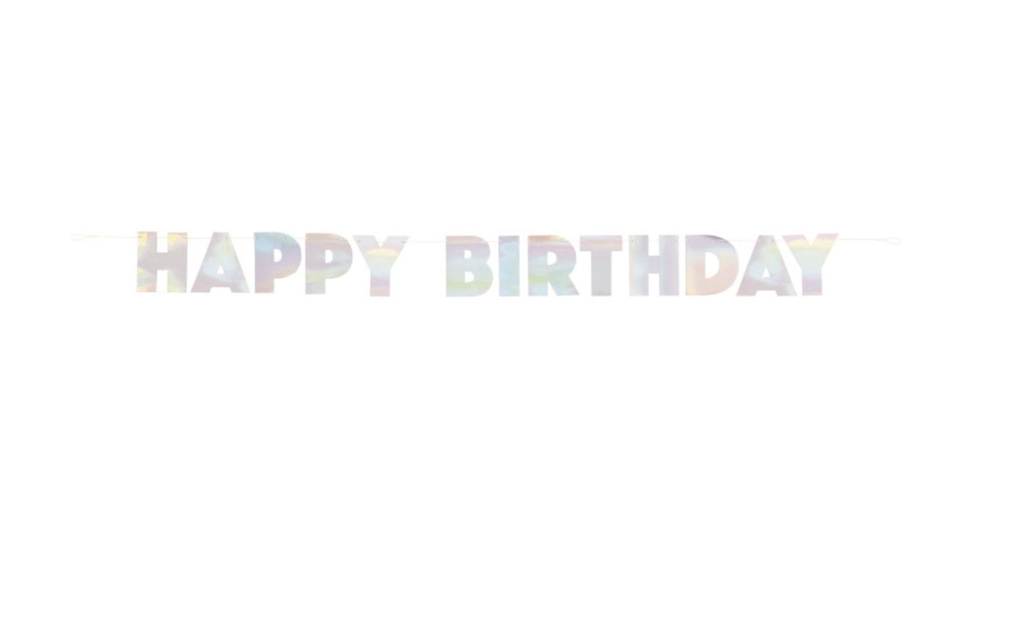 Iridescent Foil Happy Birthday Banner 7.25 ft