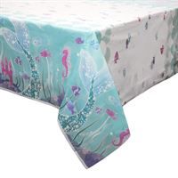 Mermaid Rectangular Plastic Table Cover 54" x 84"