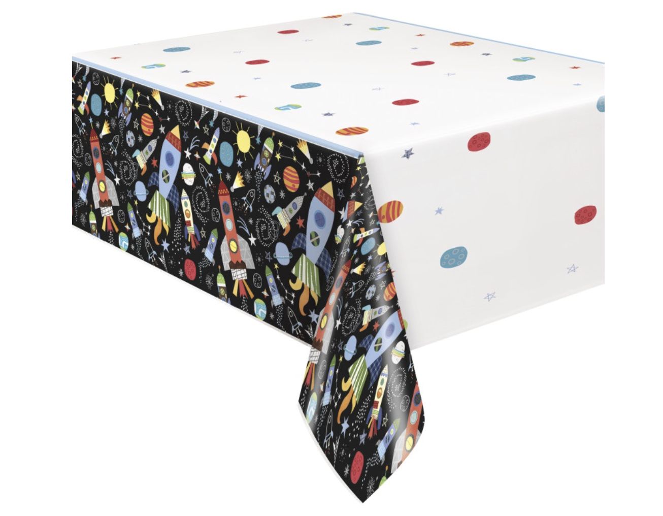 Outer Space Rectangular Plastic Table Cover  54" x 84"