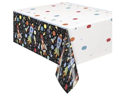Outer Space Rectangular Plastic Table Cover  54" x 84"