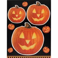Pumpkin Glow Window Clings Sheet